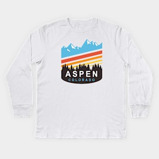 Aspen Colorado Kids Long Sleeve T-Shirt